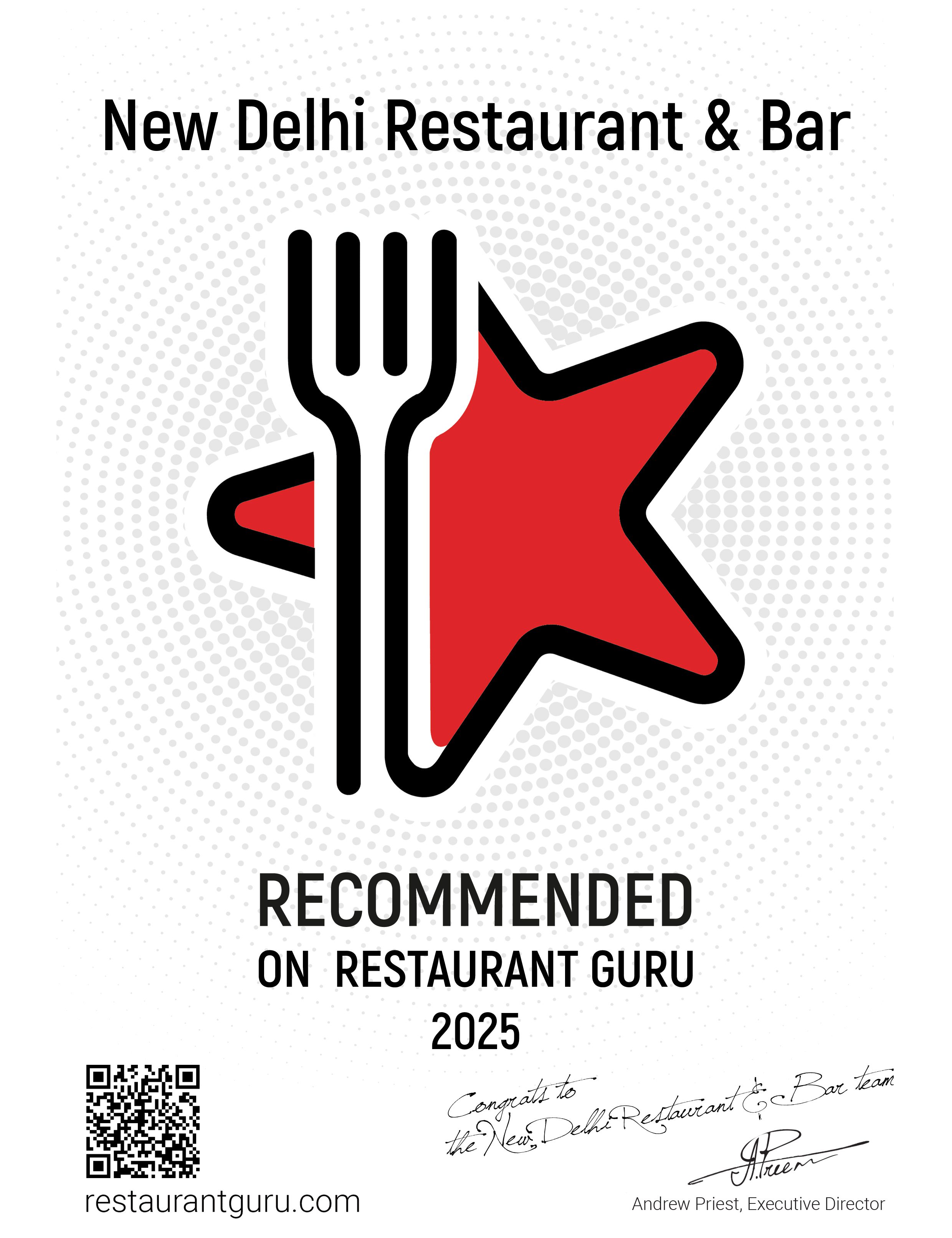 RestaurantGuru.com - Recommended - New Delhi Restaurant and Bar - Saturday April 26th 2025